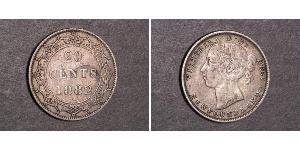 20 Cent Canada / Terranova e Labrador Argento Vittoria (1819 - 1901)