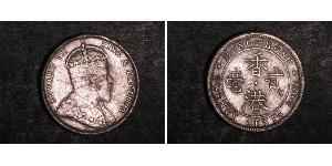 20 Cent Hong Kong Argento Edoardo VII (1841-1910)