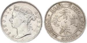 20 Cent Hong Kong Argento Vittoria (1819 - 1901)