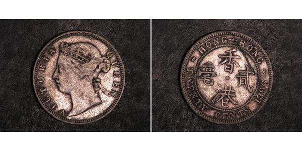 20 Cent Hong Kong Argento Vittoria (1819 - 1901)