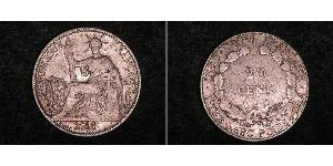 20 Cent Indocina francese (1887-1954) Argento 