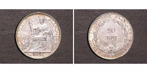 20 Cent Indocina francese (1887-1954) Argento 