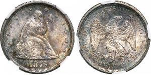 20 Cent Estados Unidos de América (1776 - ) Cobre/Plata 