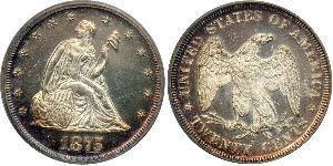 20 Cent Estados Unidos de América (1776 - ) Cobre/Plata 