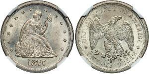 20 Cent Estados Unidos de América (1776 - ) Cobre/Plata 