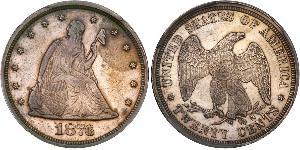 20 Cent Estados Unidos de América (1776 - ) Cobre/Plata 