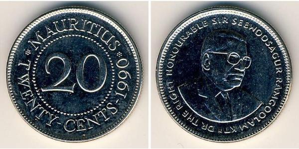 20 Cent Mauritius Copper/Nickel 