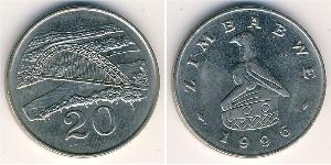 20 Cent Zimbabwe (1980 - ) Copper/Nickel 