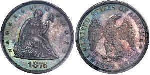 20 Cent USA (1776 - ) Copper/Silver 