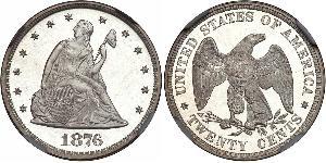 20 Cent USA (1776 - ) Copper/Silver 