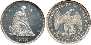 20 Cent USA (1776 - ) Copper/Silver 