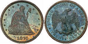 20 Cent USA (1776 - ) Copper/Silver 