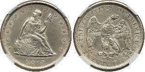 20 Cent USA (1776 - ) Copper/Silver 