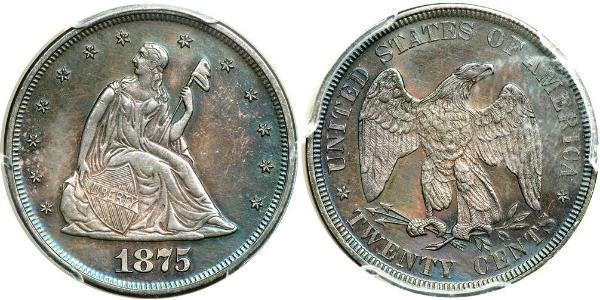 20 Cent USA (1776 - ) Copper/Silver 