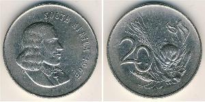 20 Cent Afrique du Sud Cuivre/Nickel 