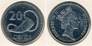 20 Cent Fidji Cuivre/Nickel Elizabeth II (1926-2022)