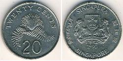 20 Cent Singapour Cuivre/Nickel 