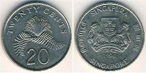 20 Cent Singapour Cuivre/Nickel 