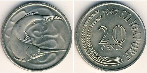 20 Cent Singapour Cuivre/Nickel 