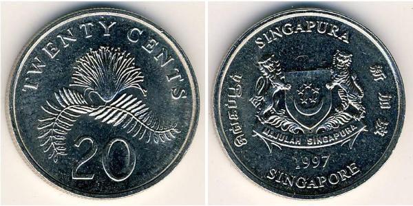 20 Cent Singapour Cuivre/Nickel 