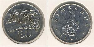 20 Cent Zimbabwe (1980 - ) Cuivre/Nickel 
