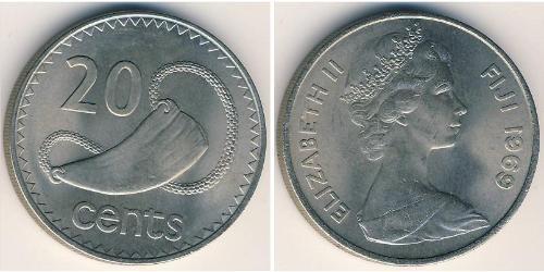 20 Cent Fidschi Kupfer/Nickel Elizabeth II (1926-2022)