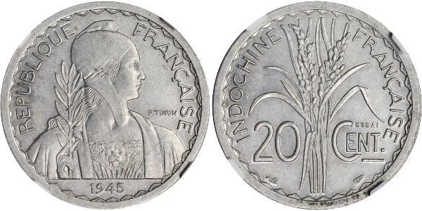 20 Cent Französisch-Indochina (1887-1954) Kupfer/Nickel 