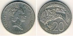20 Cent Neuseeland Kupfer/Nickel 