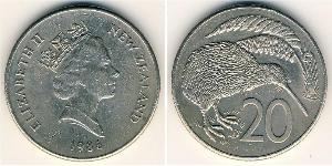 20 Cent Neuseeland Kupfer/Nickel 