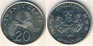 20 Cent Singapur Kupfer/Nickel 