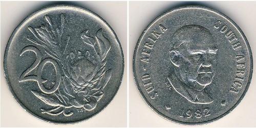 20 Cent Südafrika Kupfer/Nickel 