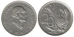 20 Cent Sudafrica Nichel 