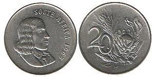20 Cent Sudafrica Nichel 