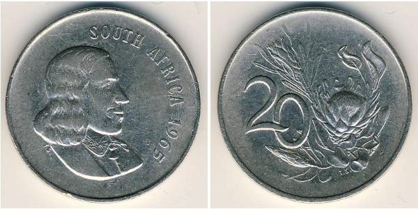 20 Cent Sudáfrica Níquel/Cobre 