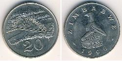 20 Cent Zimbabue (1980 - ) Níquel/Cobre 