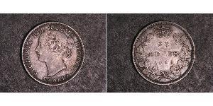 20 Cent Canadá Plata Victoria (1819 - 1901)