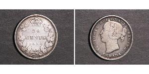 20 Cent Canadá Plata Victoria (1819 - 1901)