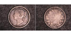 20 Cent Canadá Plata Victoria (1819 - 1901)