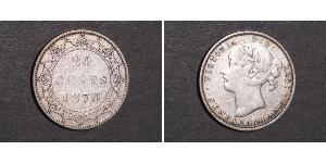 20 Cent Canadá / Terranova y Labrador Plata Victoria (1819 - 1901)