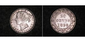 20 Cent Canadá / Terranova y Labrador Plata Victoria (1819 - 1901)