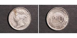 20 Cent Straits Settlements (1826 - 1946) Plata Victoria (1819 - 1901)