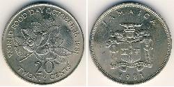 20 Cent Giamaica (1962 - ) Rame/Nichel 