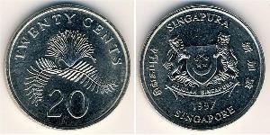 20 Cent Singapore Rame/Nichel 