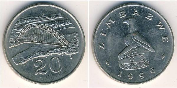 20 Cent Zimbabwe (1980 - ) Rame/Nichel 