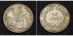 20 Cent Französisch-Indochina (1887-1954) Silber 