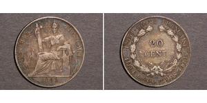 20 Cent Französisch-Indochina (1887-1954) Silber 