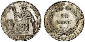 20 Cent Französisch-Indochina (1887-1954) Silber 