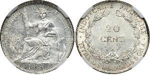 20 Cent Französisch-Indochina (1887-1954) Silber 