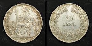 20 Cent Französisch-Indochina (1887-1954) Silber 