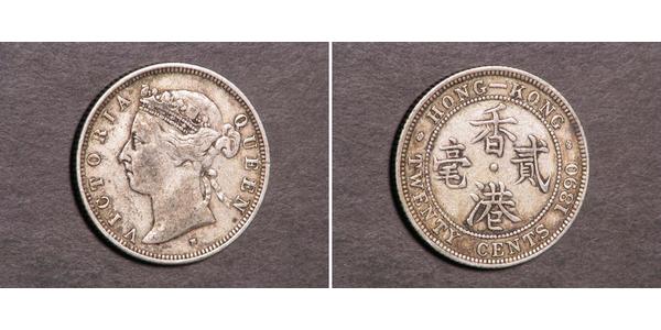 20 Cent Hongkong Silber Victoria (1819 - 1901)
